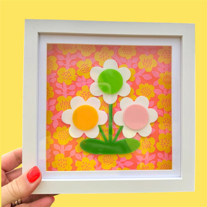3d Flower Acrylic Picture, New Home Gift, Flower Wall Art