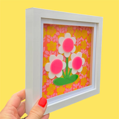 3d Flower Acrylic Picture, New Home Gift, Flower Wall Art