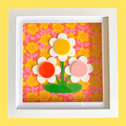 3d Flower Acrylic Picture, New Home Gift, Flower Wall Art