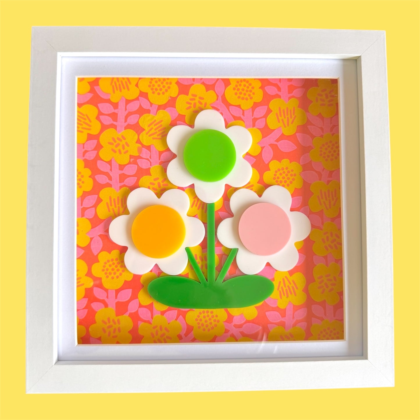3d Flower Acrylic Picture, New Home Gift, Flower Wall Art