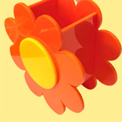 Retro Flower Pen/Storage Pot, Desk Accessory, Make up Brush Holder, Dressing Table Accessory