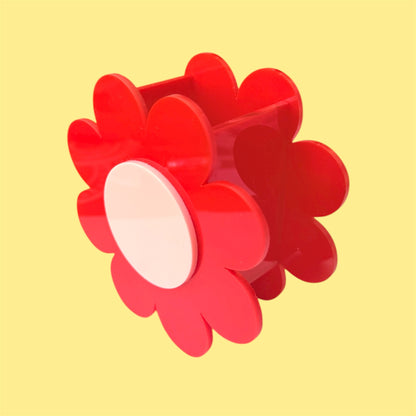 Retro Flower Pen/Storage Pot, Desk Accessory, Make up Brush Holder, Dressing Table Accessory