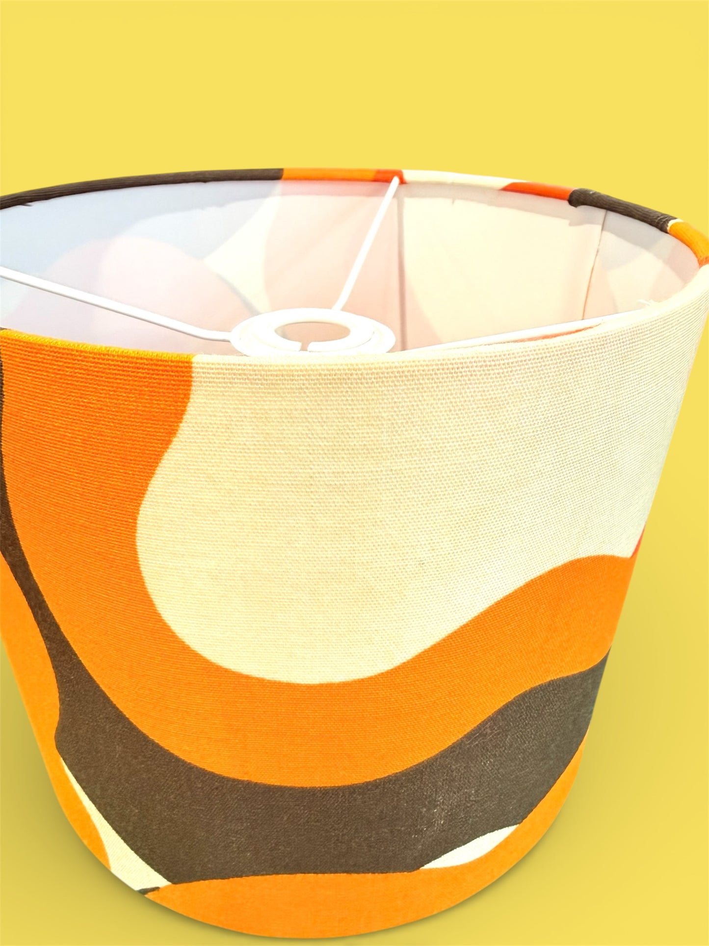 Retro Orange and Brown Lampshade 25cm