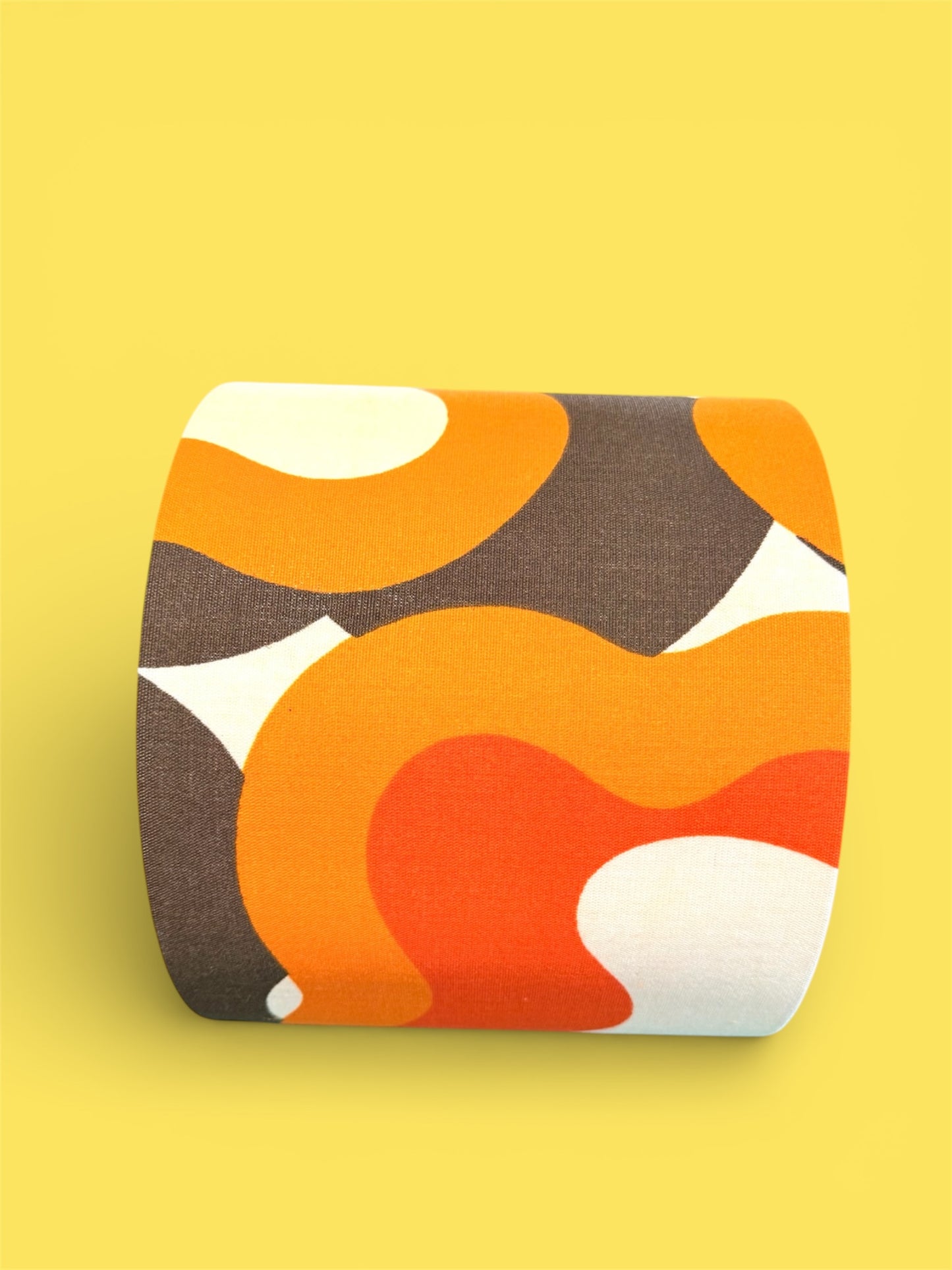 Retro Orange and Brown Lampshade 25cm