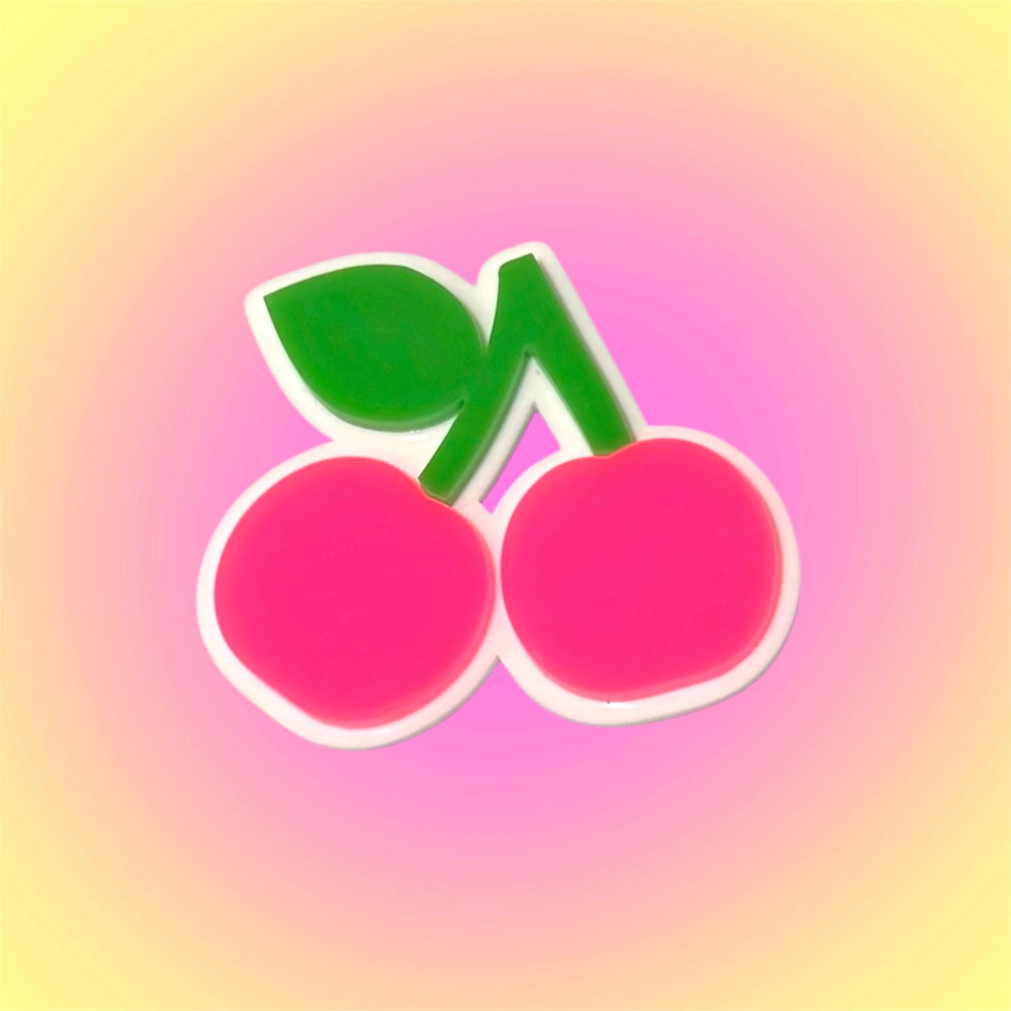 Fun Acylic Cherry Brooch in Red or Pink