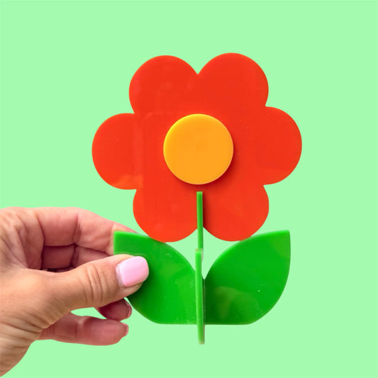 Retro Acrylic Flower Decor