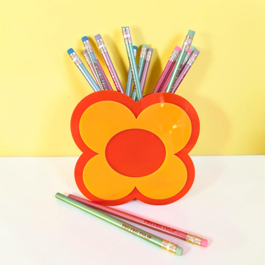 Large Retro Pen/Storage Pot