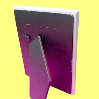 Small Ceramic Photo Frame, Retro Flower Design