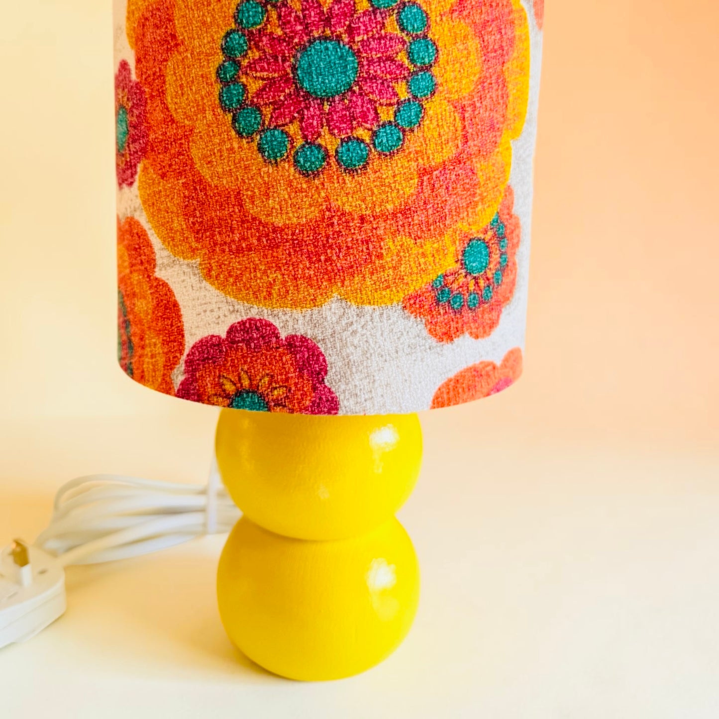 Small Handmade Yellow Table Lamp