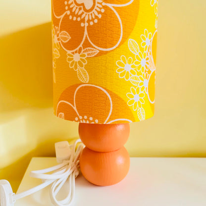 Small Handmade Orange Table Lamp