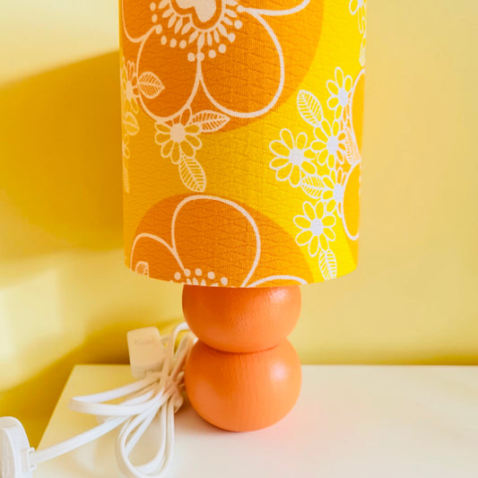 Small Handmade Orange Table Lamp
