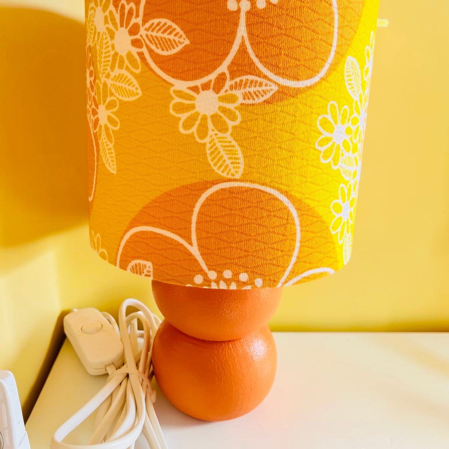 Small Handmade Orange Table Lamp