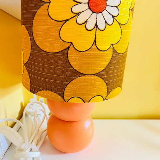 Small Handmade Orange Table Lamp