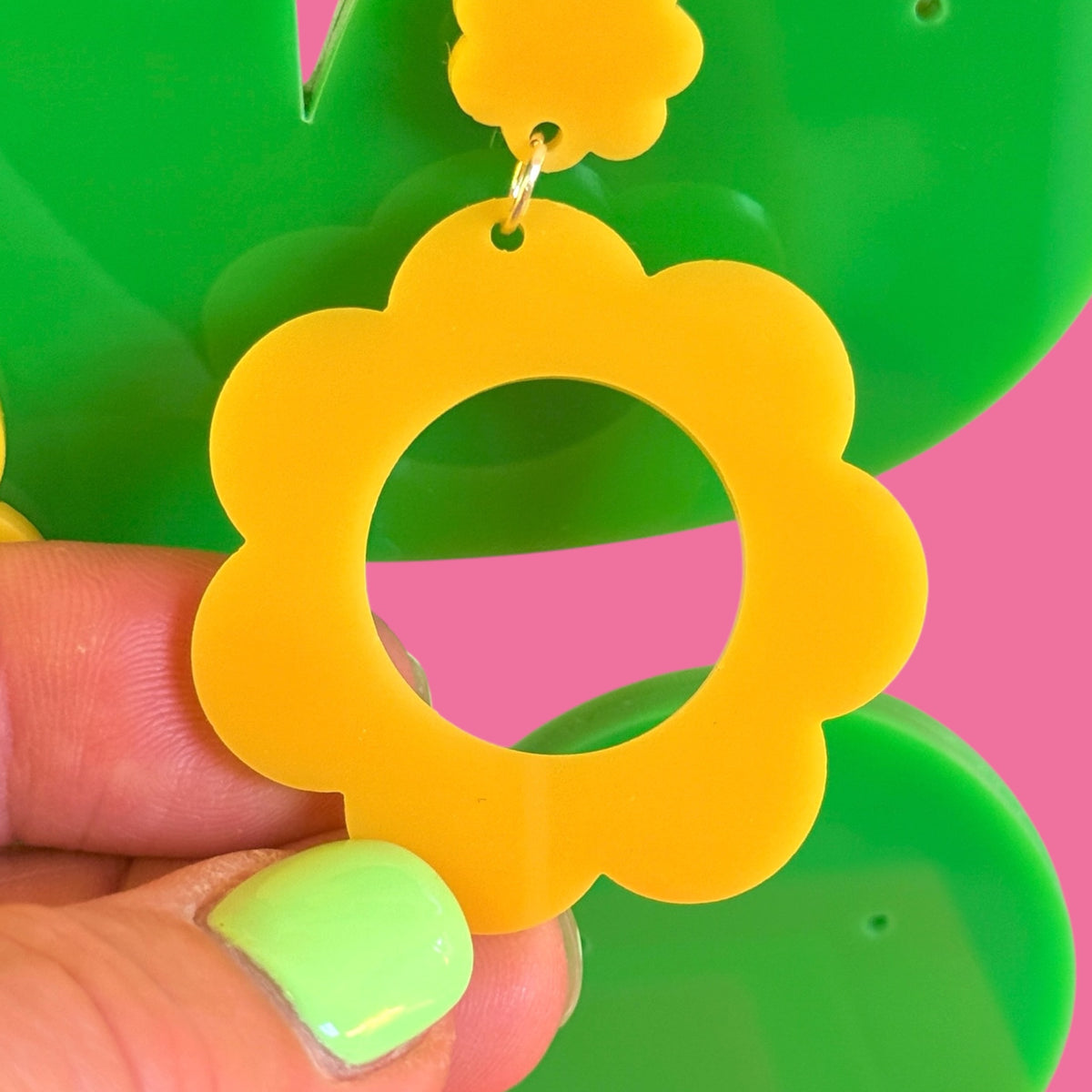Retro Flower Statement Earrings
