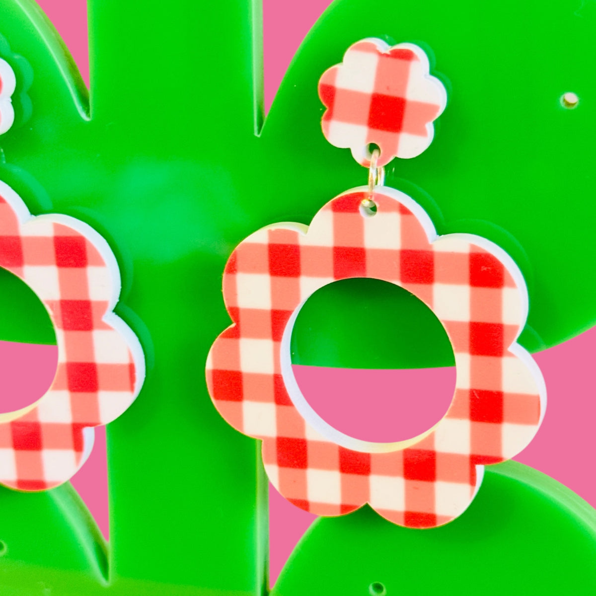 Retro Flower Statement Earrings