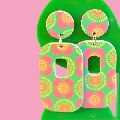 Statement Dangly Retro Style Earrings
