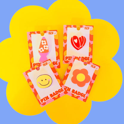 Pin Badge Accessory for Coats, Bags, Hats, Gift Labels