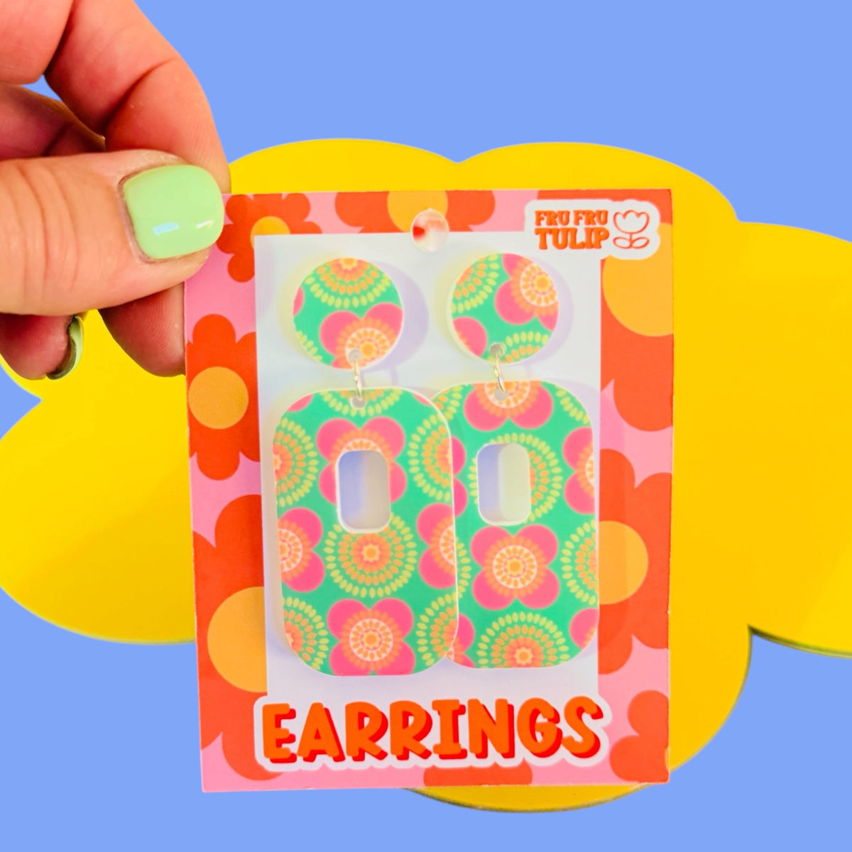 Statement Dangly Retro Style Earrings