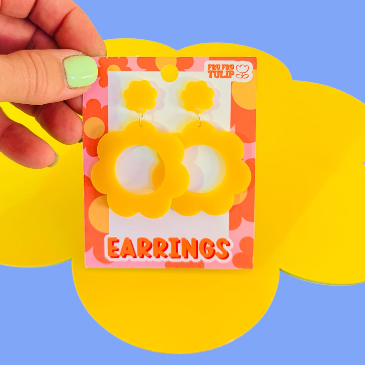 Retro Flower Statement Earrings