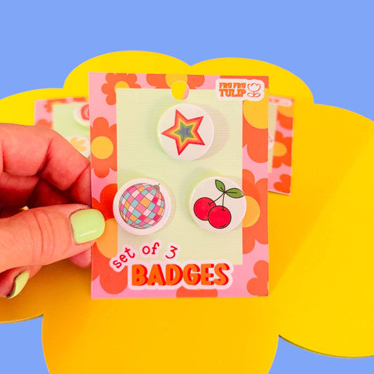 Set of Three Badges